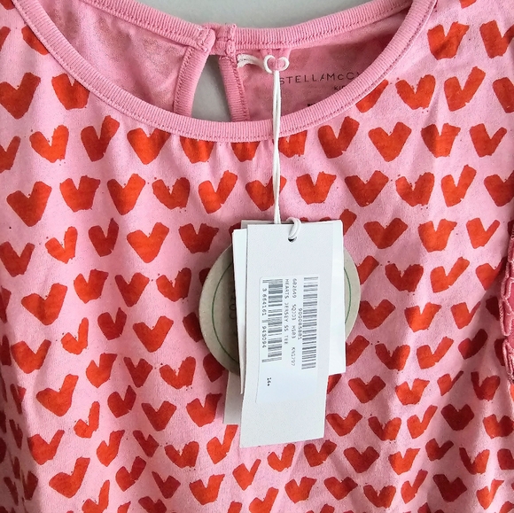 NWT Stella McCartnet Kids Heart Ruffle Shirt Blouse - Picture 3 of 4